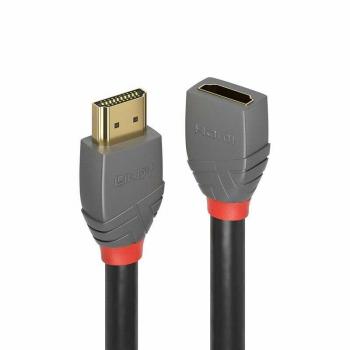 Lindy 0.5m High Speed HDMI Extension Cable Anthra Line 0.5 m HDMI Type A (Standard) 3D 18 Gbit/s Black