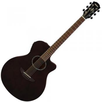 Guitarra Electroacústica Yamaha APX 600 M Matte Smokey Black con Cuerpo de Hombro Faltante