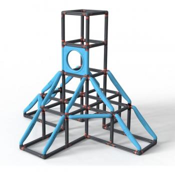 Torre de escalada BIG Kraxxl - The Giant, estructura resistente, adecuada para exteriores, diseñada para niños a partir de 3 años, incluye múltiples niveles y espacios de juego, fabricada con materiales duraderos y seguros