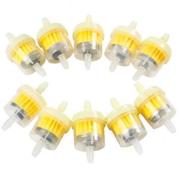 10 filtros de combustible de Winwill, para moto, transparentes, 6 a 7 mm