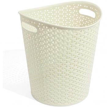 Curver MyStyle Papelera, Blanco Vintage, 26.5x26.5x30.5 cm