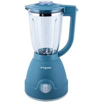Batidora Eléctrica Tognana Iridea 1.5L 1000W Azul, Vaso de Vidrio y Acero Inoxidable