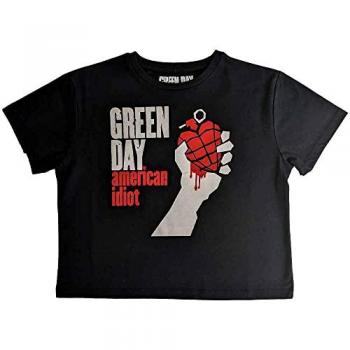 Green Day American Idiot Black Cropped T-Shirt - XXL - 65% Cotton, 35% Polyester