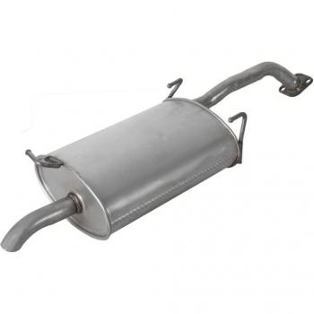 Silenciador trasero Bosal 165-153 con piezas de montaje incluidas, diseñado para vehículos específicos, fabricado en acero inoxidable, con un acabado resistente a la corrosión y una fácil instalación