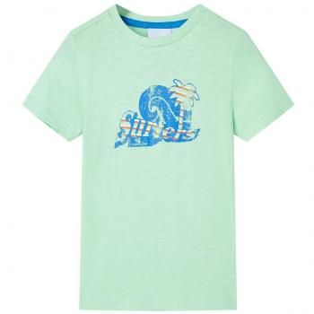 Camiseta infantil verde claro 92