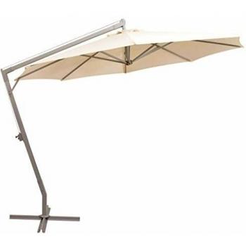 vidaXL Sombrilla Colgante Palo Aluminio 350cm Arena Parasol Toldo Jardín Patio