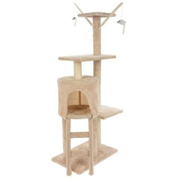 Torre rascador para gatos Pets Collection 45x30x110 cm beige