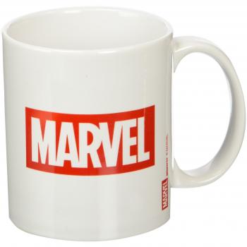 Marvel Comics Taza Logo White