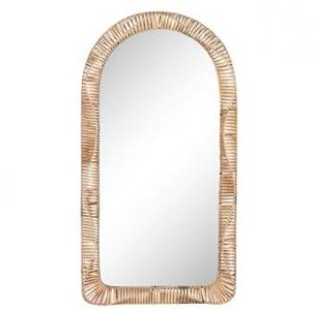 Espejo de pared Home ESPRIT Natural Cristal Tropical 61,5 x 7 x 117 cm
