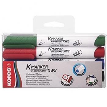 MARCADOR KORES PARA PIZARRÓN BLANCO CON 4 COLORES