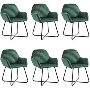 Green Velvet Dining Chairs Set of 6