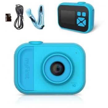 Cámara Digital Compacta para Niños myFirst 10 - Azul, 5MP, Pantalla de 2 Pulgadas, Soporte para Tarjeta de 32GB
