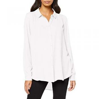 Vila Women's Long Sleeve White Button-Up Shirt, Size M