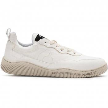Zapatillas deportivas Ecoalf Alcudia para mujer con cierre ajustable de cordones, color blanco, talla 36