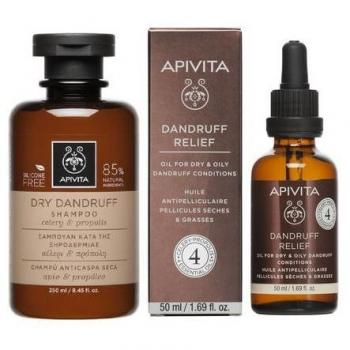 Apivita Set Anticaspa con Aceite Anticaspa para Caspa Seca y Grasa 50 ml y Champú Anticaspa para Cabello Seco 200 ml