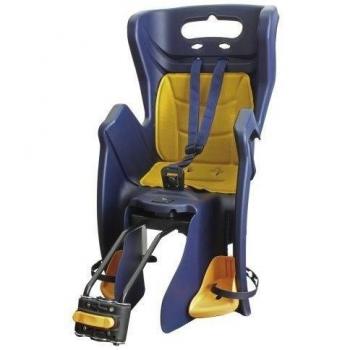 Messingschlager Reclinable BS - Silla Infantil para Bicicleta, Color Azul
