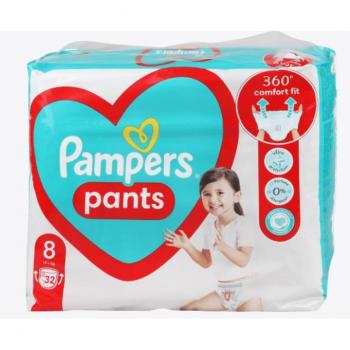 Pañales Pampers Pants Jumbo Pack Talla 8 (19kg+, 32 piezas)