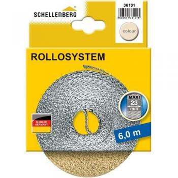 Schellenberg 36101 Cinta de persiana ancho, color beige, Maxi 23 mm/6 m