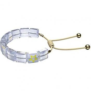 Swarovski Letter Star Bracelet, White, Gold, Gray female, Size: ONE SIZE