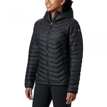 Columbia Women's Hooded Jacket, Powder Lite, Black, Large