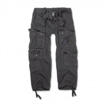 Brandit Men's Pure Vintage Cargo Trousers - Black - Sizes S to 7XL