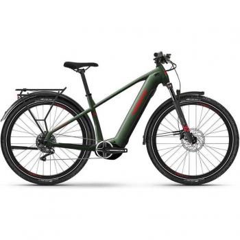 Bicicleta Eléctrica Haibike Trekking 5 High 27.5 720Wh 2024 Verde/Rojo Brillante