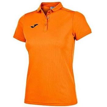 Joma Hobby Women's Fluorescent Orange Short Sleeve Polo Shirt