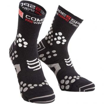Compressport - Pro Racing Socks V2.1 Winter Trail, color negro,gris, talla EU 43-45