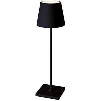 Lámpara de escritorio táctil LED inalámbrica negra H38cm KELLY