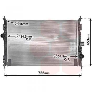 Radiador de Refrigeración del Motor VAN WEZEL 40002386