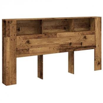 Cabecero armario madera ingeniería envejecida 200x18,5x102,5 cm