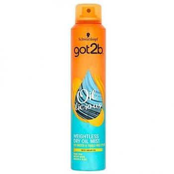 Schwarzkopf got2b Oil Licious - Niebla de aceite seco sin peso, 200 ml