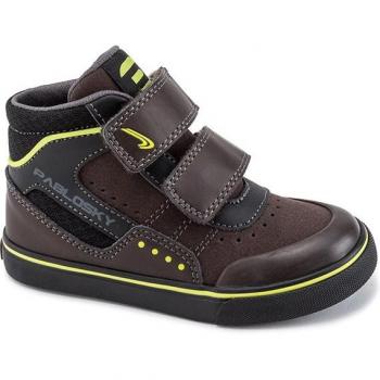 Botas-Botines Pablosky para niño color marrón con doble cierre adherente