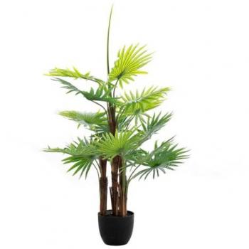 Palmera Artificial Livistona con Maceta 88x81x120 cm - Decoración de Interiores