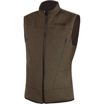 Lenz Heat Vest 2.0 with Pair of Heat Pads - Brown / Melange - Size S