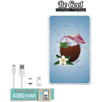 Becool® - Batería Externa Power Bank 4000 mah + Gratis 1 cable USB-MicroUsb