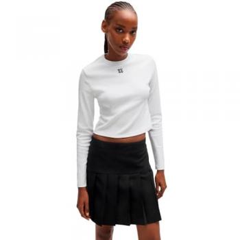 Camiseta de Manga Larga Slim Fit Dafilomena 3 Blanca para Mujer L
