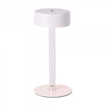 Lámpara de Mesa LED 3W Blanco y Transparente Recargable USB C Táctil Regulable 3en1