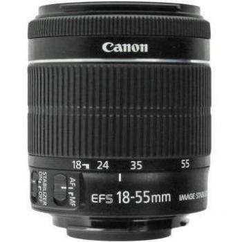 Objetivo zoom estándar Canon EF-S 18-55mm f/3.5-5.6 IS STM compatible con cámaras APS-C (Condición: Excelente)