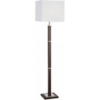 Farola Waverley 1 luz rectangular de acero inoxidable y madera marrón, E27