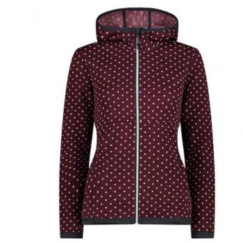 CMP Women's Hooded Jacket - Dark Red, Size 38