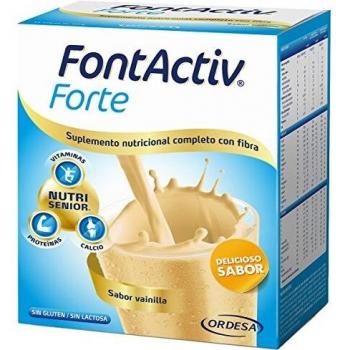 FontActiv Forte Sabor Vainilla - Suplemento Nutricional con Fibra para Adultos 0% Azúcares añadidos- 14 Sobres x 30 gr