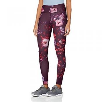 Odlo Bl Bottom Long Element Light AOP Malla, Mujer, Plum Flower AOP SS19, L