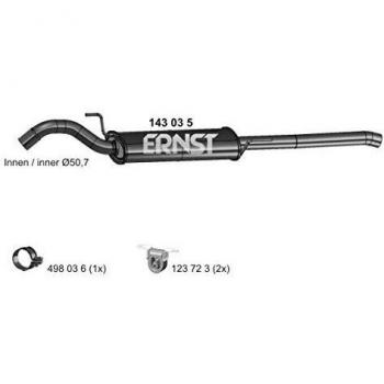 Silenciador trasero ERNST 143035 para Volkswagen Passat B3/B4