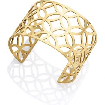 Pulsera Chic de acero Ip dorado calado