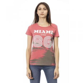 Trussardi Action Chic Pink Short Sleeve Round Neck Tee - S