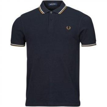 Fred Perry Twin Tipped Polo Shirt in Marine, Men's Polo Shirt, Blue, Size: 3XL