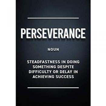 GREAT ART Cartel Motivación Negro - Perseverancia - Éxito Oficina Decoración moderna del hogar Oficina Inicio Aniversario Regalo Impresión  Cuadro de pared 59,4 x 42 cm