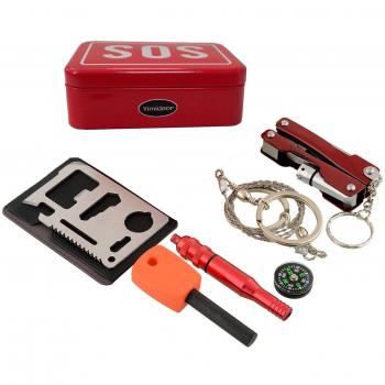 Exterior SOS Kit Autoayuda Camping Deportes Excursionismo Supervivencia de Emergencia Cuadro de Supervivencia de Engranajes
