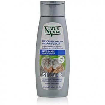NaturVital Mascarilla Silver White para Cabellos Blancos o Grises 300ml